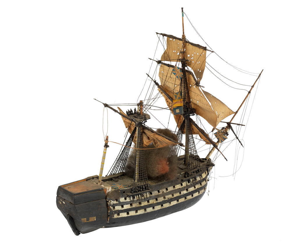 Detail of 'Royal Sovereign'; warship; 100 guns; 1st rate by William Haines