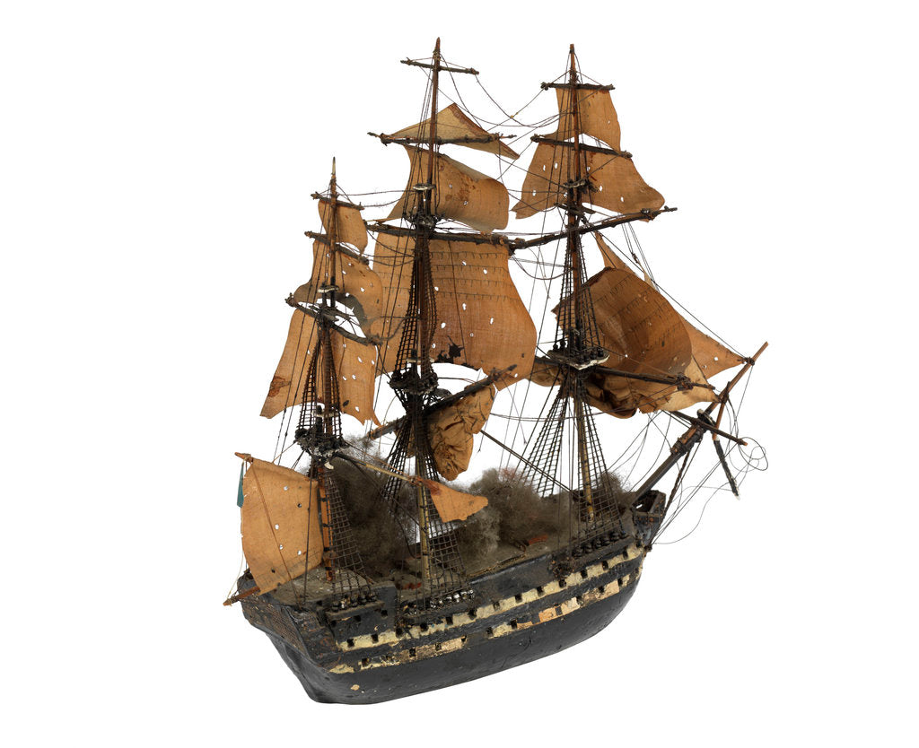 Detail of Warship; 74 guns by William Haines
