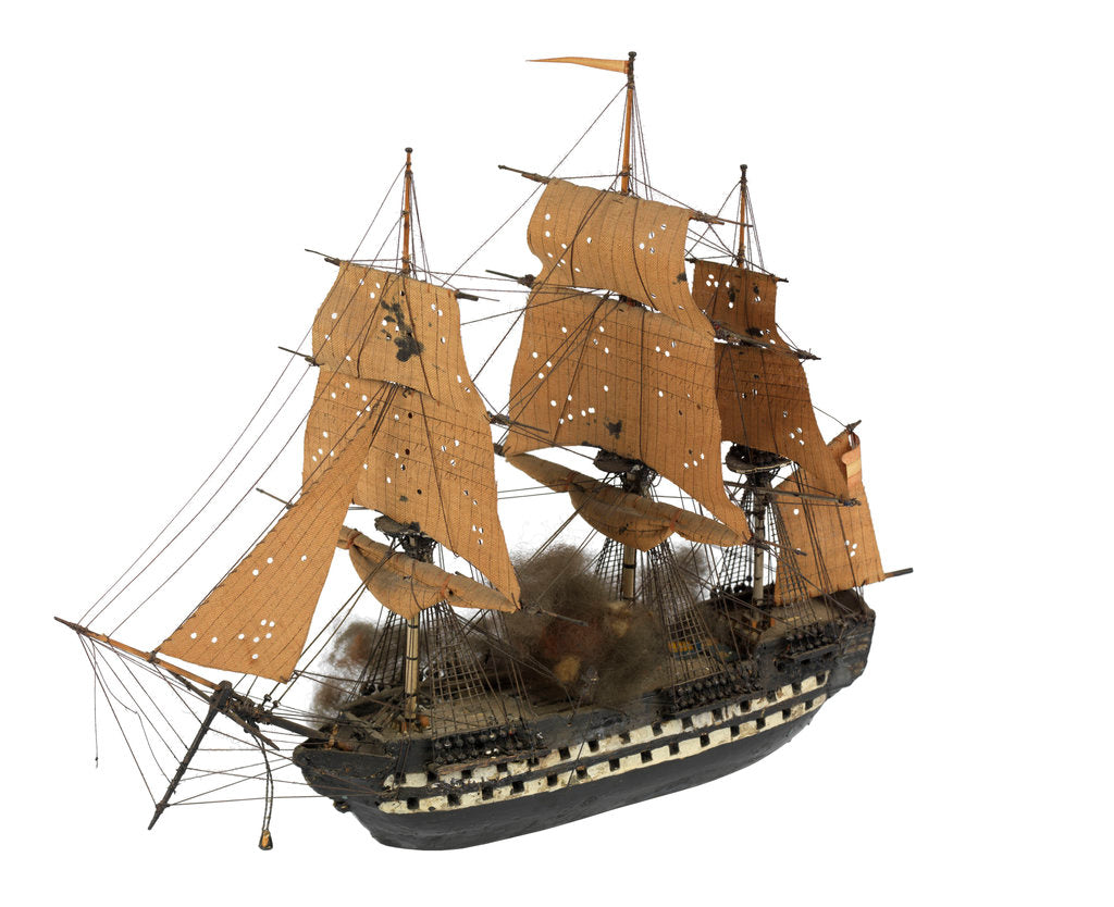 Detail of Warship; 74 guns by William Haines
