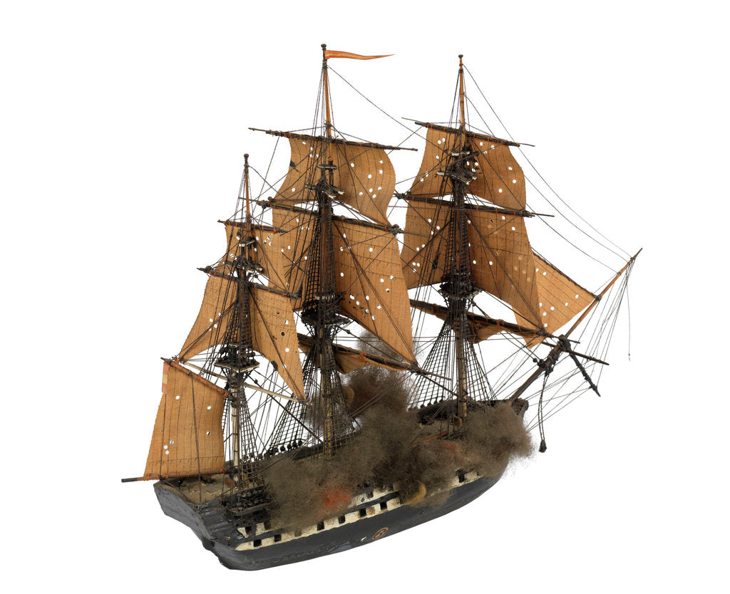 Detail of Warship; 74 guns by William Haines