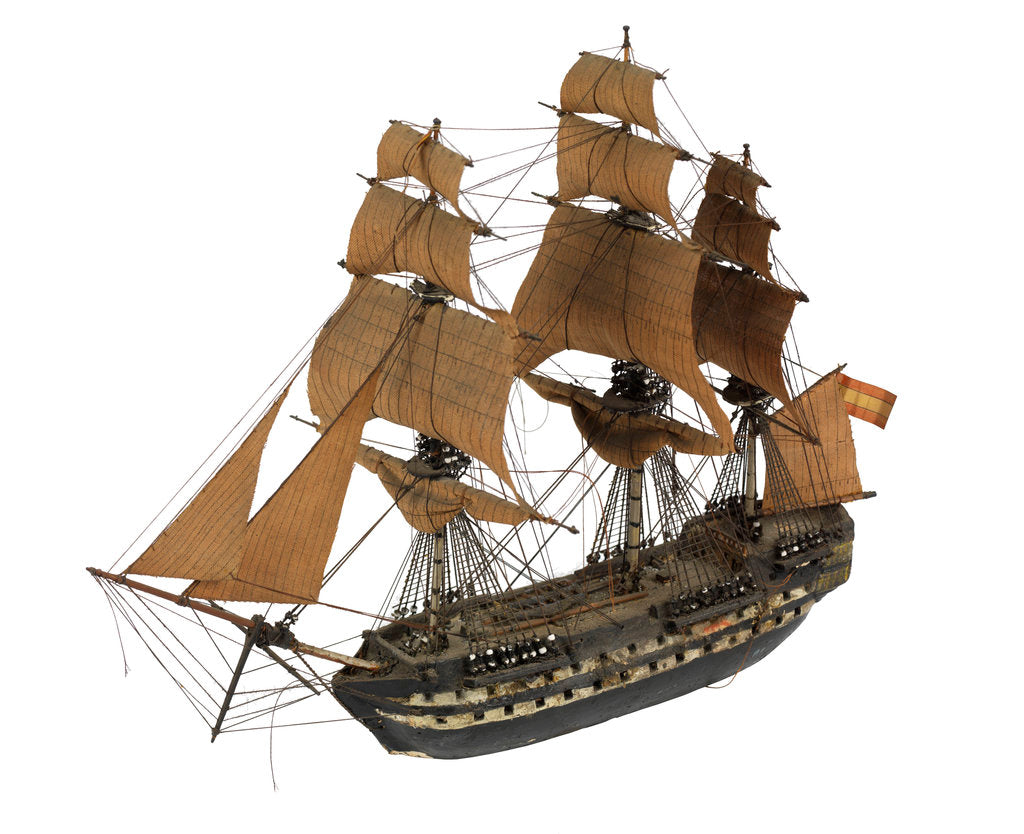 Detail of Warship; 74 guns by William Haines