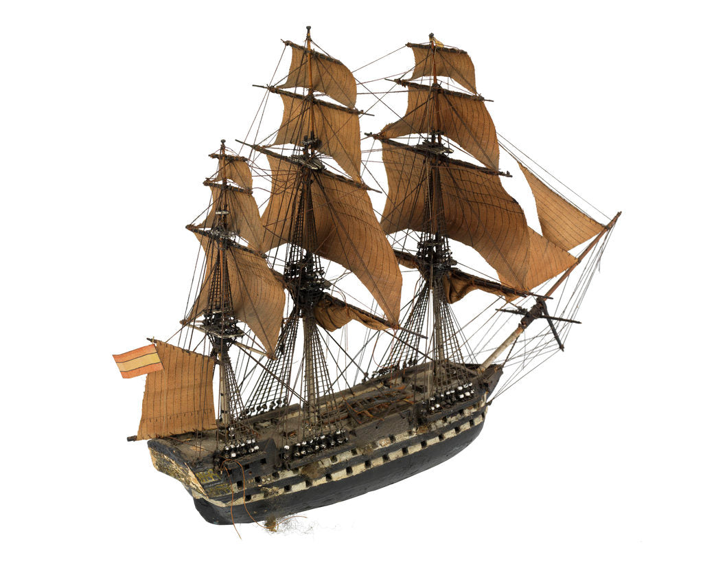Detail of Warship; 74 guns by William Haines
