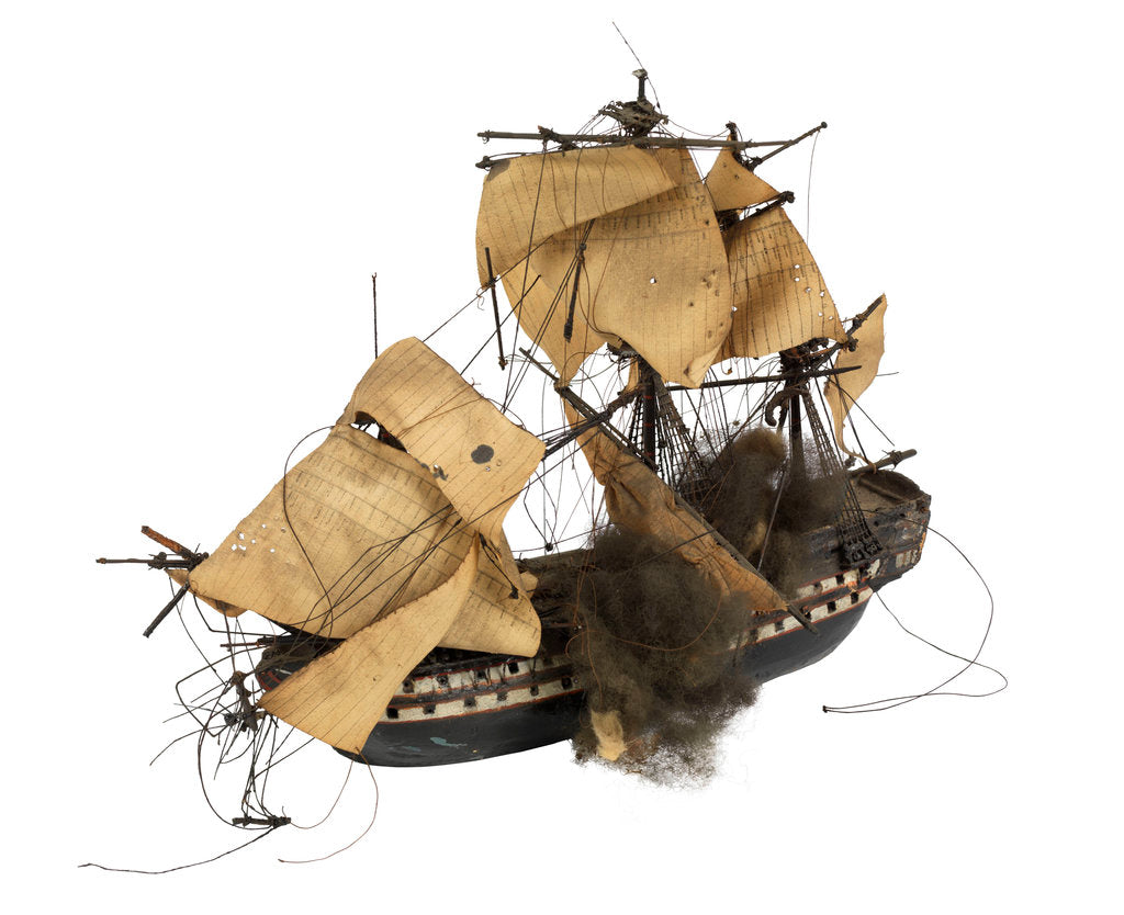 Detail of Warship; 80 guns by William Haines
