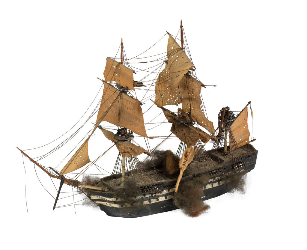 Detail of Warship; 74 guns by William Haines