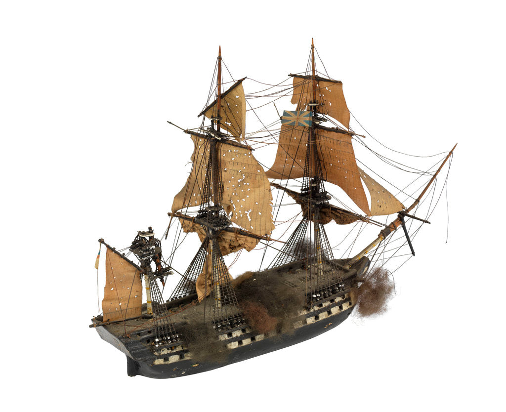 Detail of Warship; 74 guns by William Haines