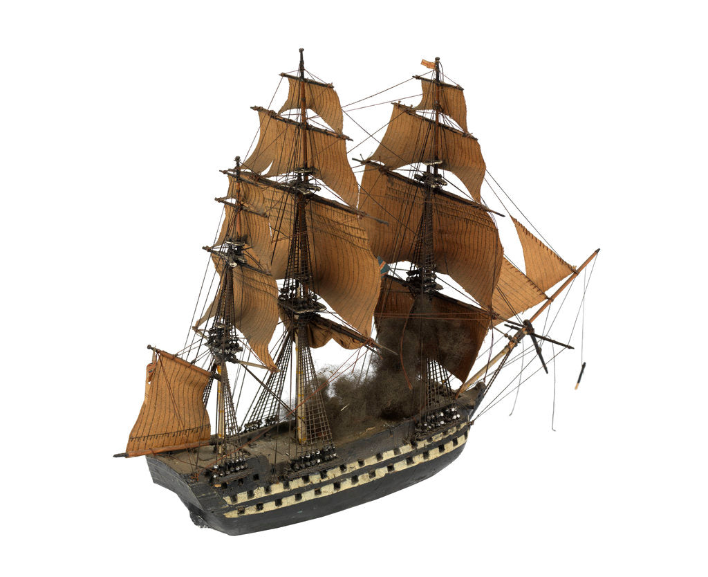Detail of Warship; 74 guns by William Haines