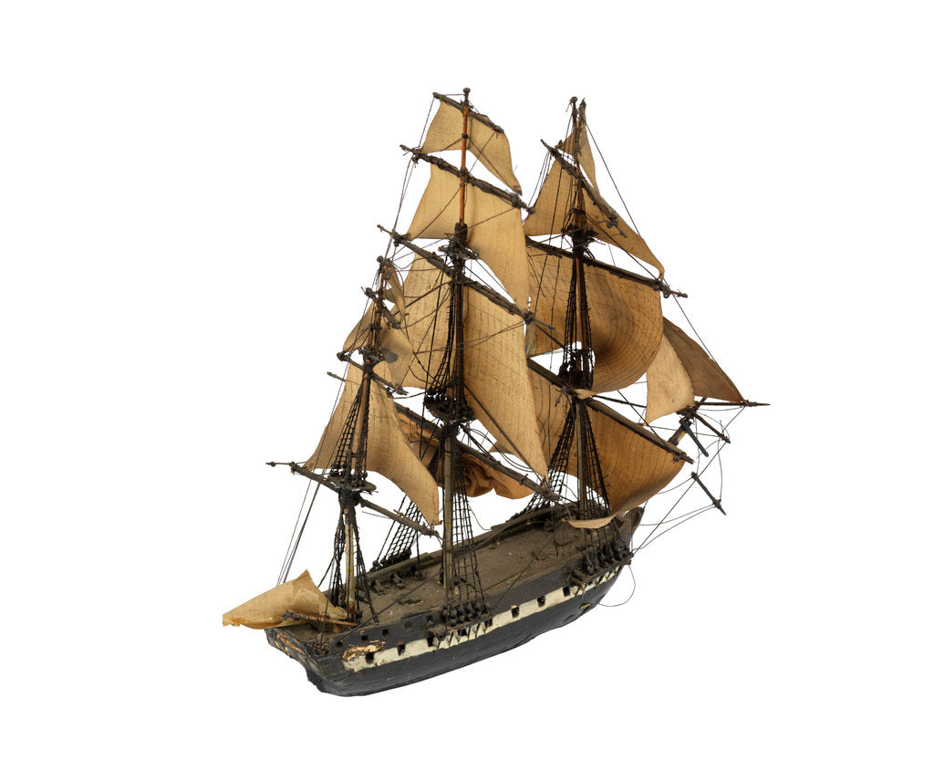 Detail of Warship; frigate by William Haines