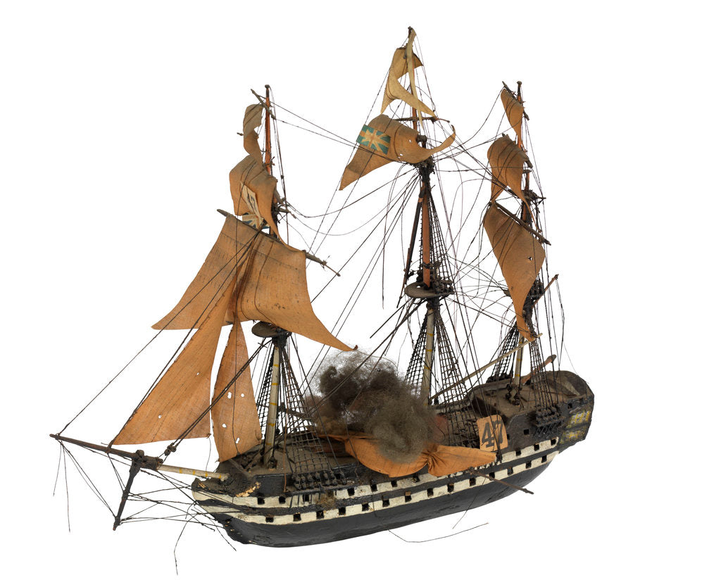 Detail of 'Orion'; warship; 74 guns; 3rd rate by William Haines