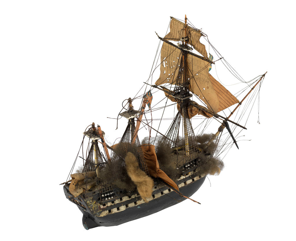 Detail of Warship; 74 guns by William Haines
