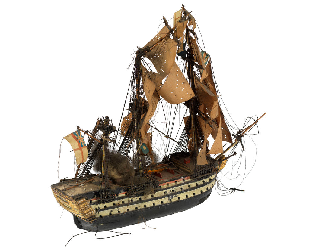 Detail of HMS 'Victory' (1765); warship; 100 guns; 1st rate by William Haines