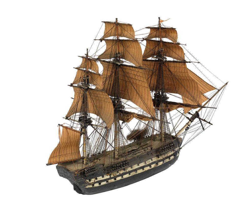 Detail of Warship; 74 guns; 3rd rate by William Haines
