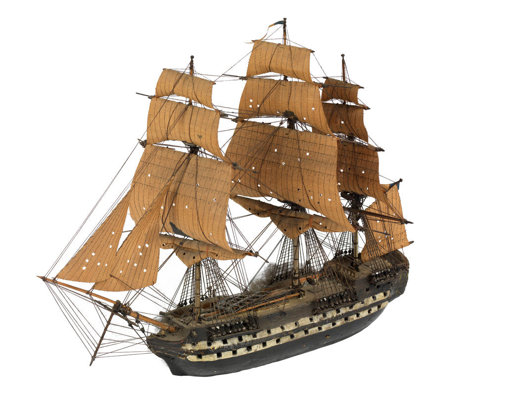 Detail of Warship; 74 guns by William Haines
