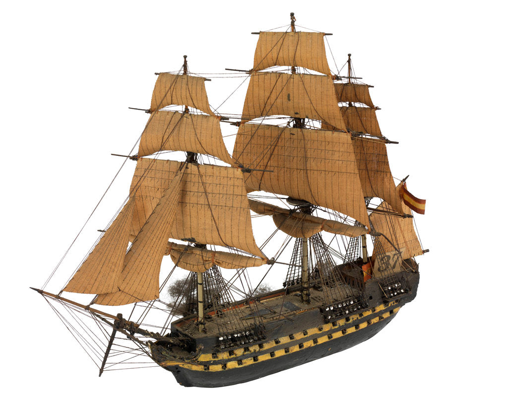 Detail of Warship; 74 guns by William Haines