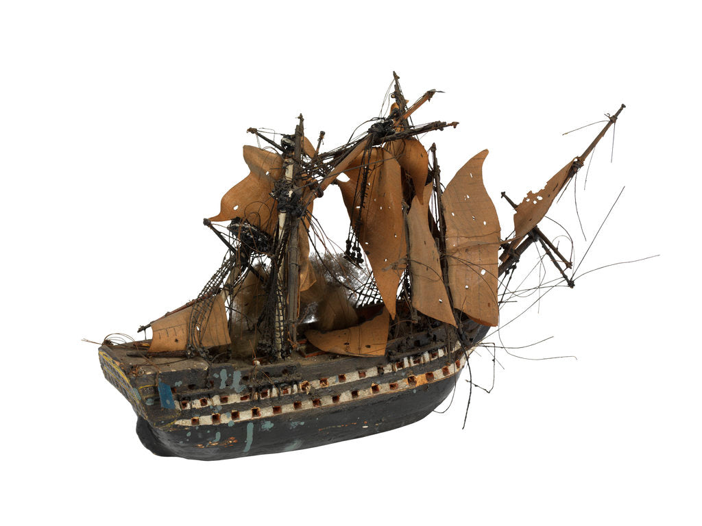 Detail of Warship; 74 guns by William Haines