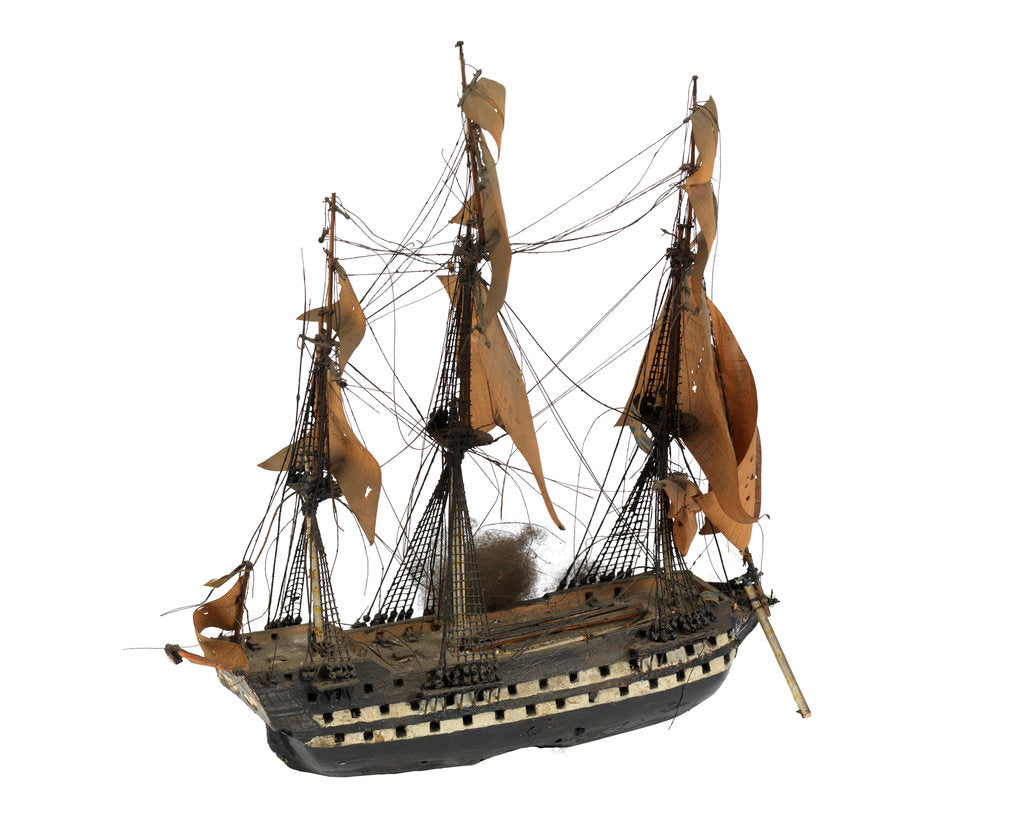 Detail of Warship; 74 guns by William Haines