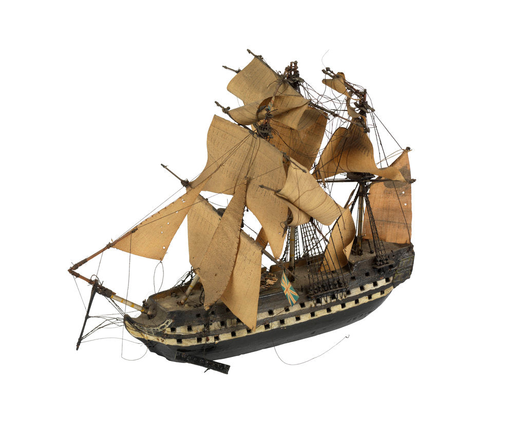 Detail of Warship; 74 guns by William Haines