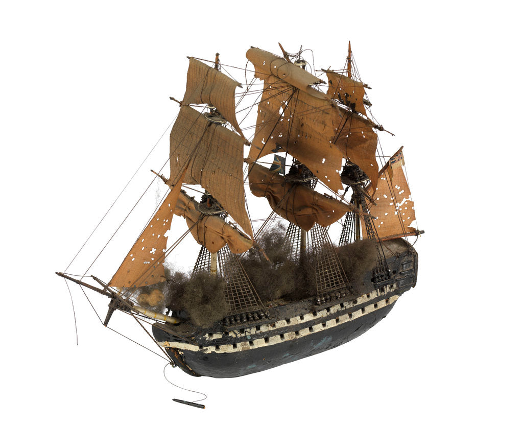 Detail of Warship; 74 guns by William Haines