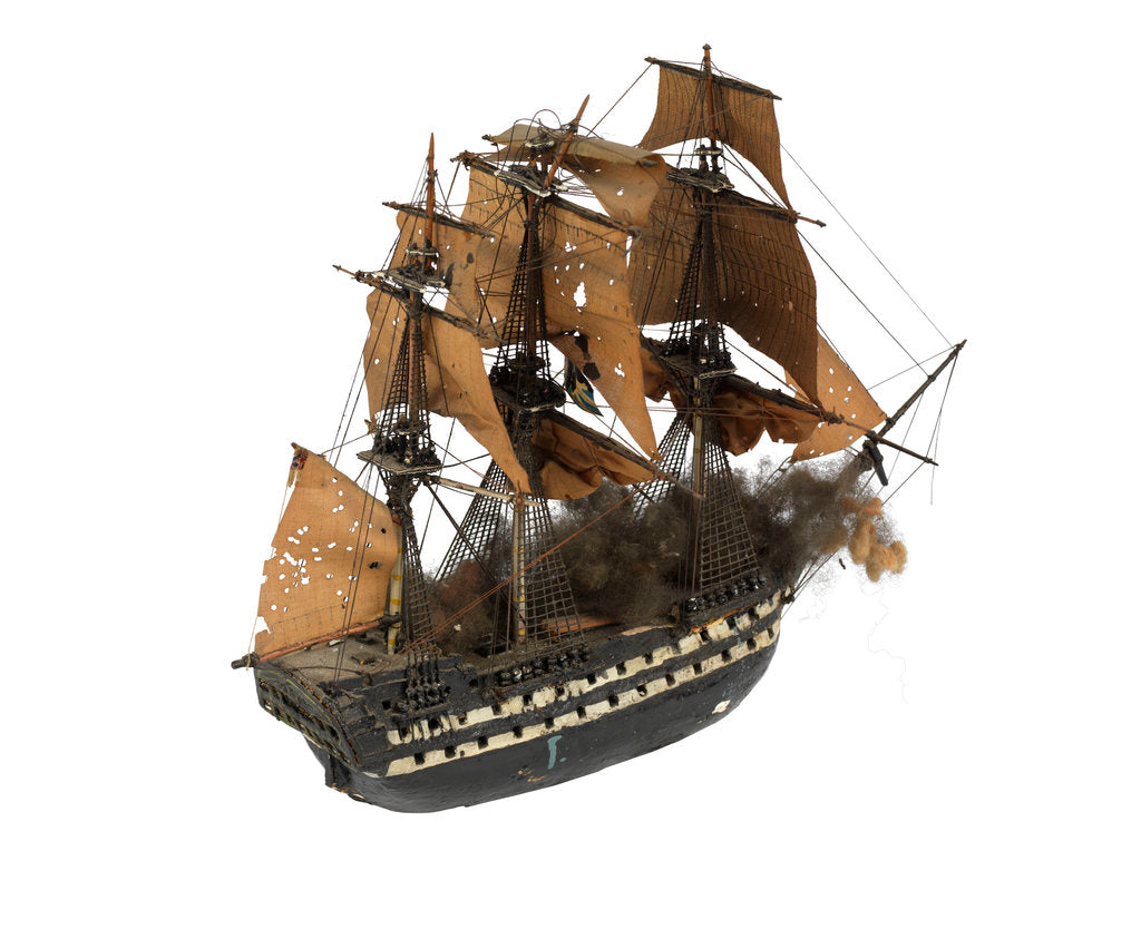 Detail of Warship; 74 guns by William Haines