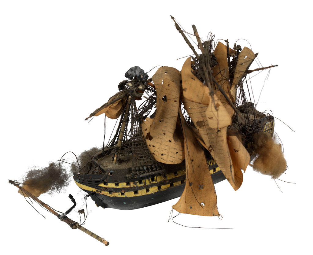 Detail of Warship; 74 guns by William Haines