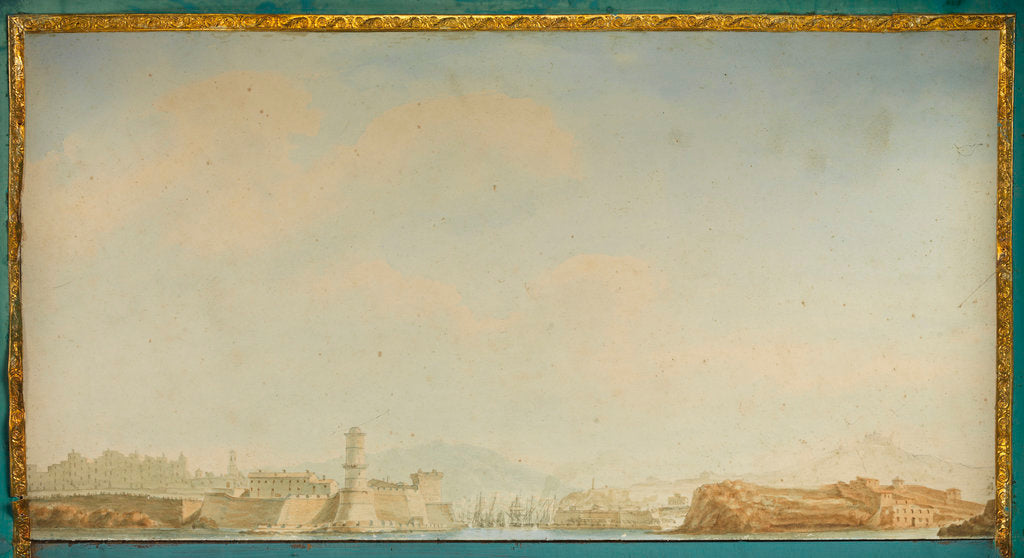 Detail of Model of the entance to the port of Marseille by unknown