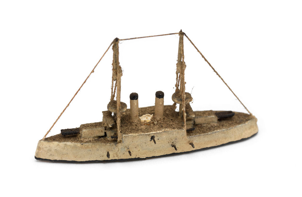 Detail of Instructional waterline recognition model of Japanese battleship HIJMS 'Shikishima' (1898) by Gerald John Blake