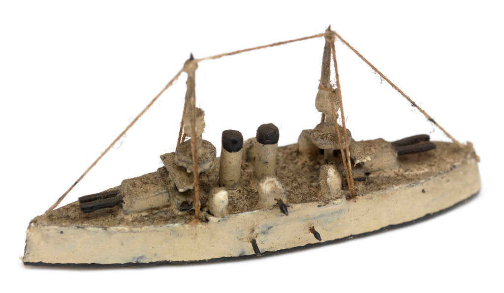Detail of Instructional waterline recognition model of Japanese battleship HIJMS 'Fuji' (1896) by Gerald John Blake