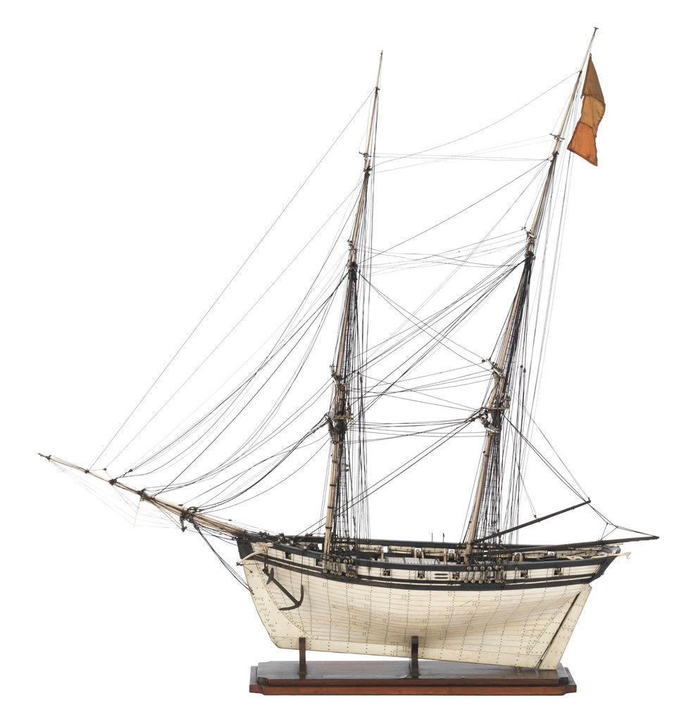 Detail of Brig Warship, 14 gun 'Joan D'Arc' (1800) by unknown