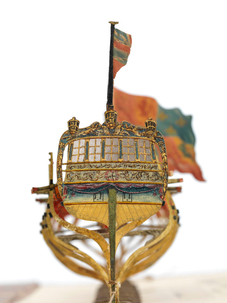 Detail of Folding model and plan of the 'Gurland' (1721) by unknown