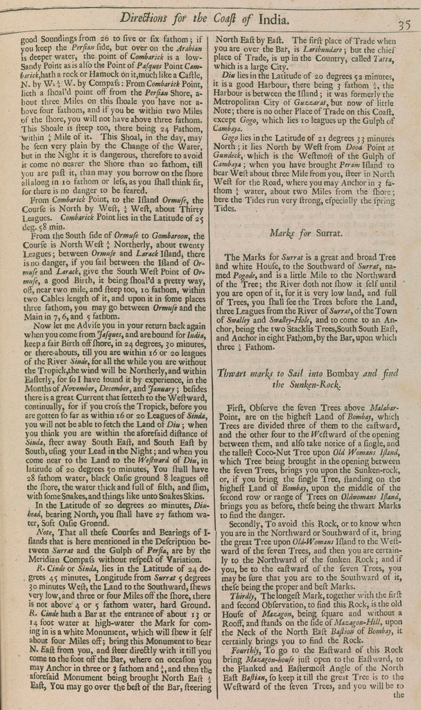 Detail of Page 35 from 'The English pilot : the first book: describing the ... northern navigation ...' by John Seller