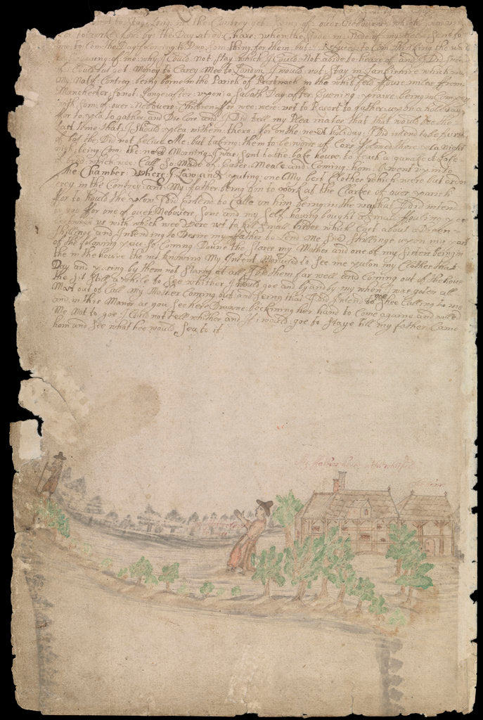 Detail of Plate from Edward Barlow's journal of his life at sea in king's ships, East & West Indiamen & other merchantmen from 1659 to 1703. by Edward Barlow