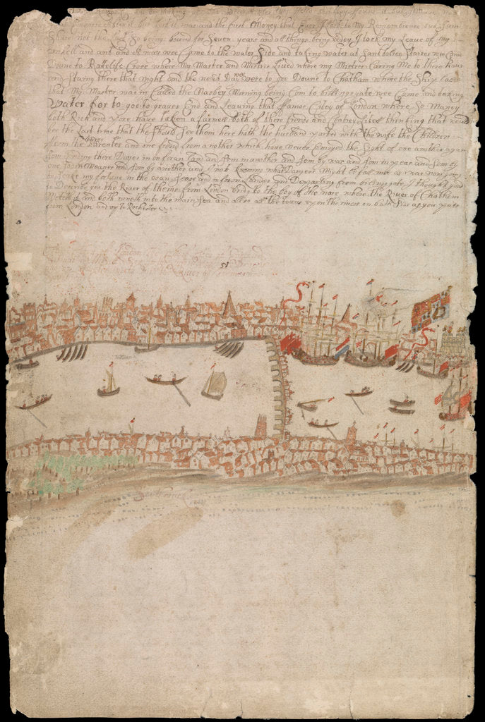 Detail of View of London by Edward Barlow