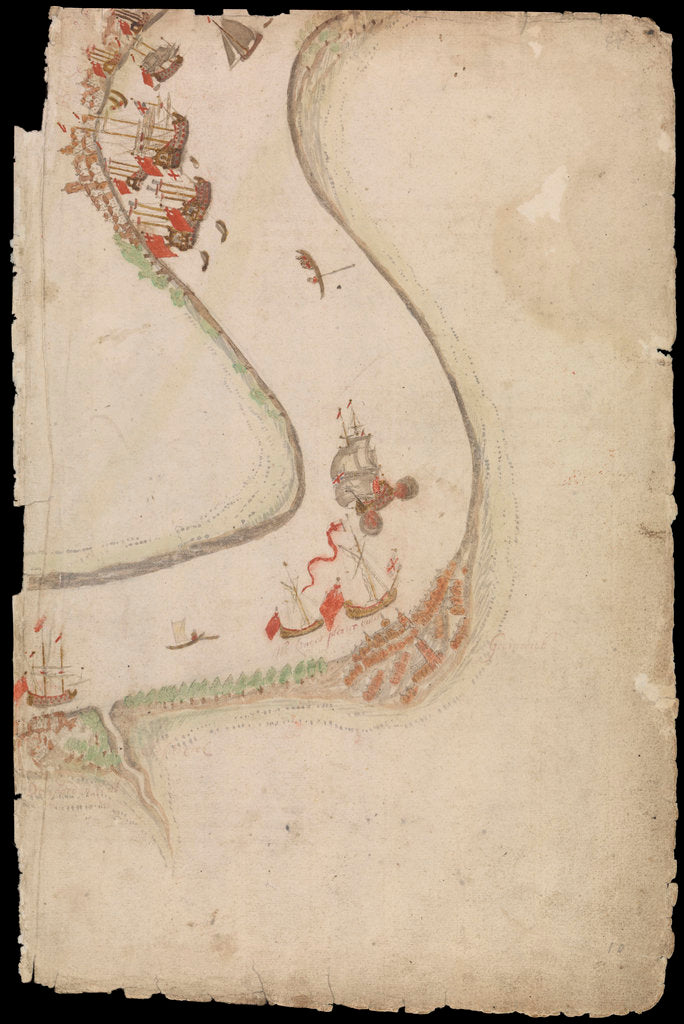 Detail of Plate from Edward Barlow's journal of his life at sea in king's ships, East & West Indiamen & other merchantmen from 1659 to 1703. by Edward Barlow