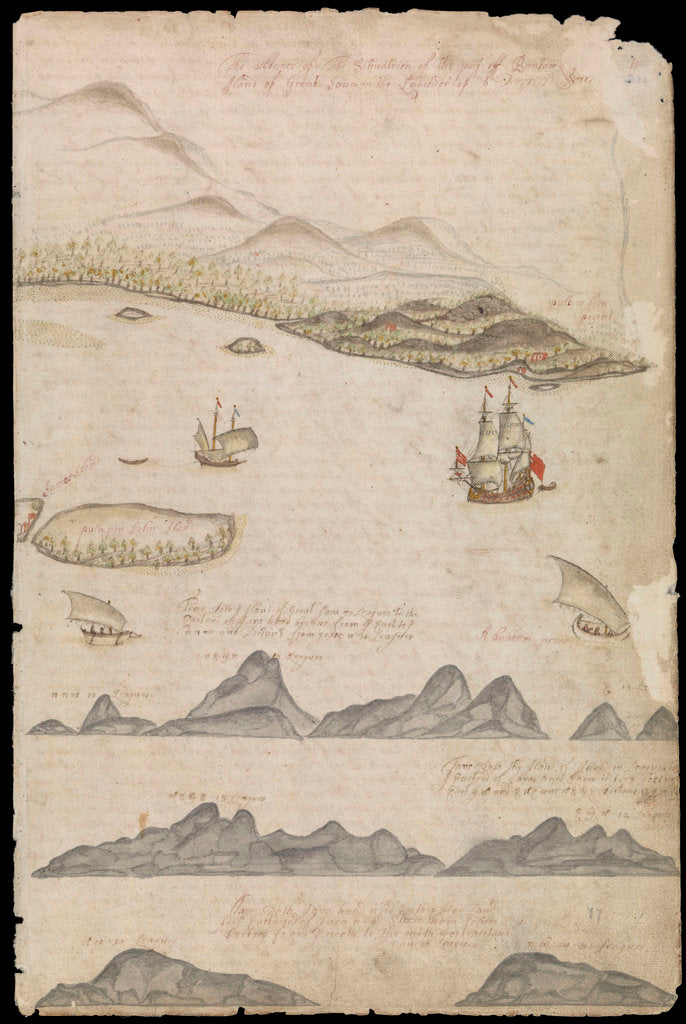 Detail of Plate from Edward Barlow's journal of his life at sea in king's ships, East & West Indiamen & other merchantmen from 1659 to 1703. by Edward Barlow