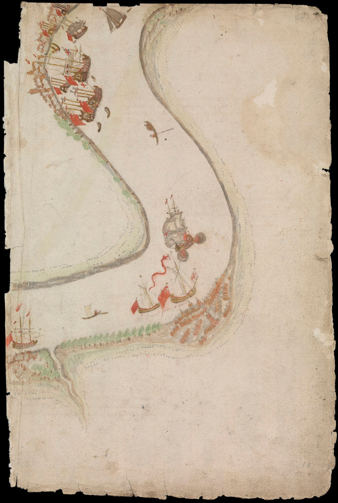 Detail of Plate from Edward Barlow's journal of his life at sea in king's ships, East & West Indiamen & other merchantmen from 1659 to 1703. by Edward Barlow