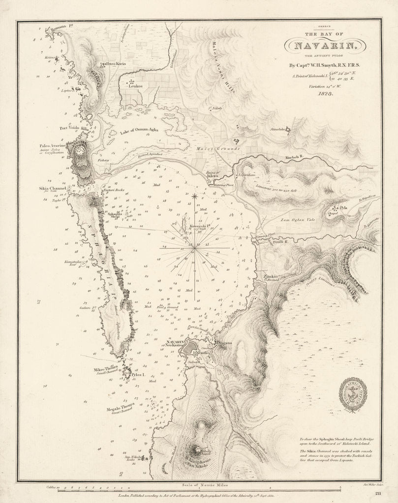 Detail of Bay of Navarino by William Henry Smyth