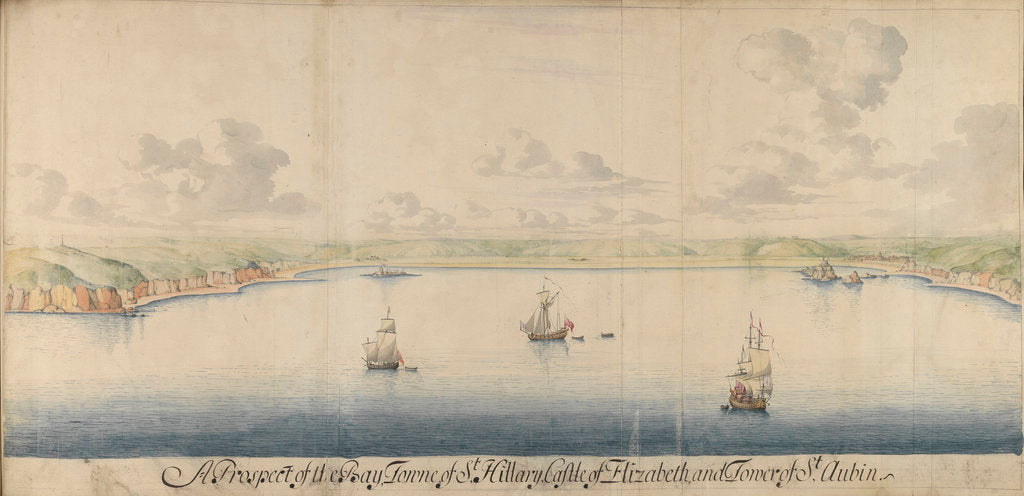 Detail of The Legge Report, 'Bay Towne of St Hilary - Castle Elizabeth' by Thomas Phillips