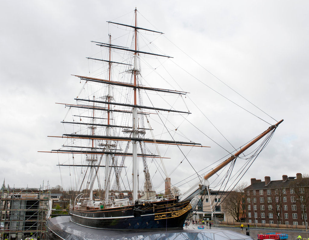 Detail of Refurbished clipper 'Cutty Sark' (1869), re-opened 25 April 2012 by National Maritime Museum