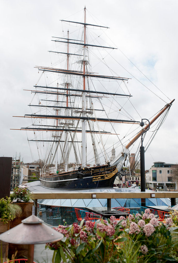 Detail of Refurbished clipper 'Cutty Sark' (1869), re-opened 25 April 2012 by National Maritime Museum