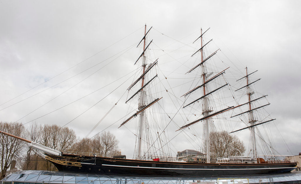 Detail of Refurbished clipper 'Cutty Sark' (1869), re-opened 25 April 2012 by National Maritime Museum