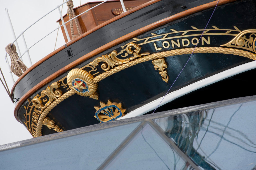 Detail of Refurbished clipper 'Cutty Sark' (1869), re-opened 25 April 2012 by National Maritime Museum