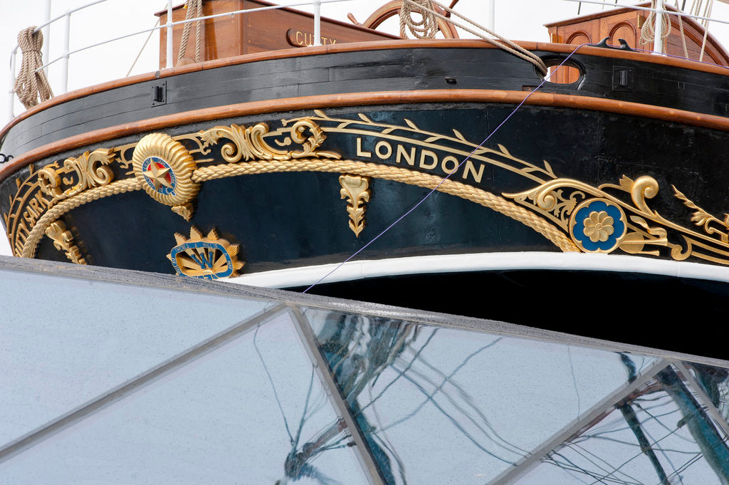 Detail of Refurbished clipper 'Cutty Sark' (1869), re-opened 25 April 2012 by National Maritime Museum