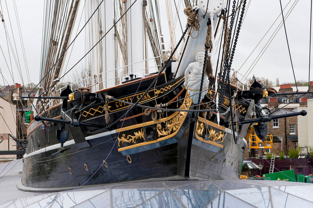Detail of Refurbished clipper 'Cutty Sark' (1869), re-opened 25 April 2012 by National Maritime Museum