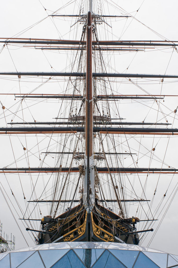 Detail of Refurbished clipper 'Cutty Sark' (1869), re-opened 25 April 2012 by National Maritime Museum