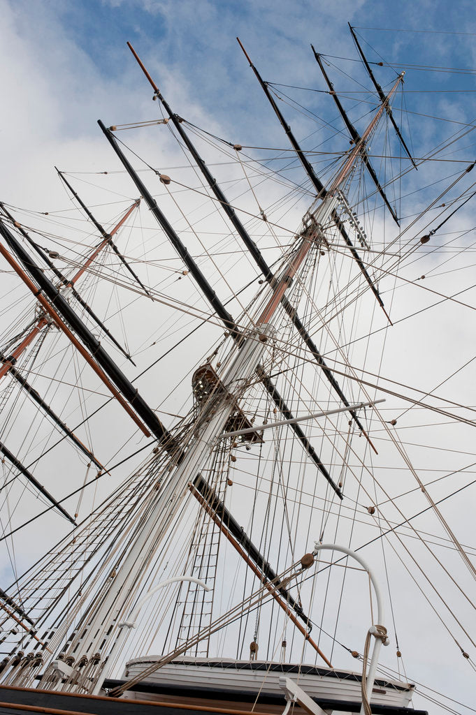 Detail of Refurbished clipper 'Cutty Sark' (1869), re-opened 25 April 2012 by National Maritime Museum