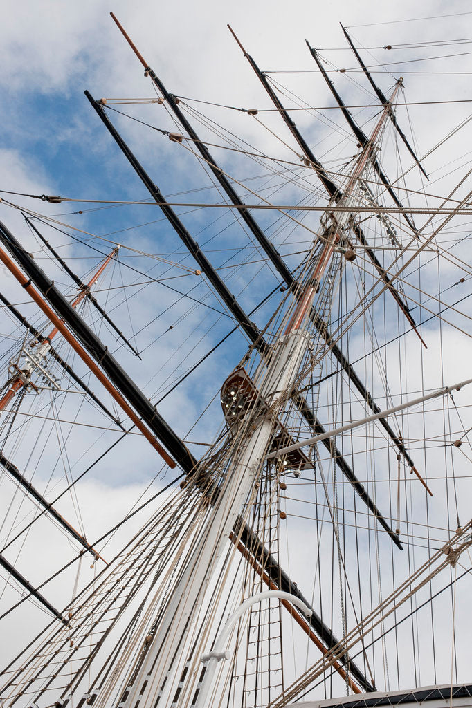 Detail of Refurbished clipper 'Cutty Sark' (1869), re-opened 25 April 2012 by National Maritime Museum