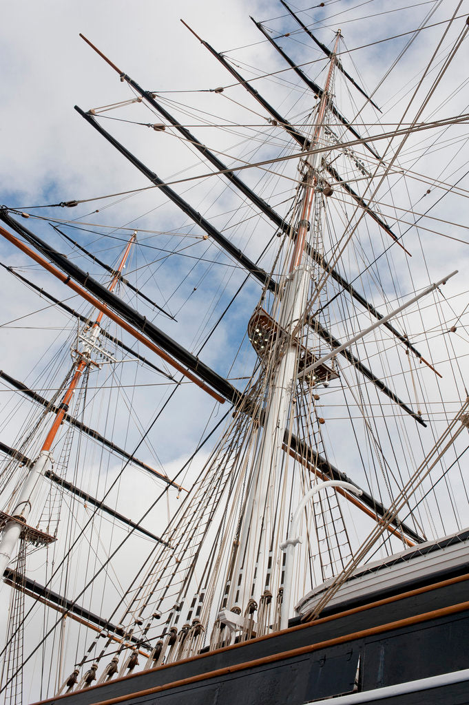Detail of Refurbished clipper 'Cutty Sark' (1869), re-opened 25 April 2012 by National Maritime Museum