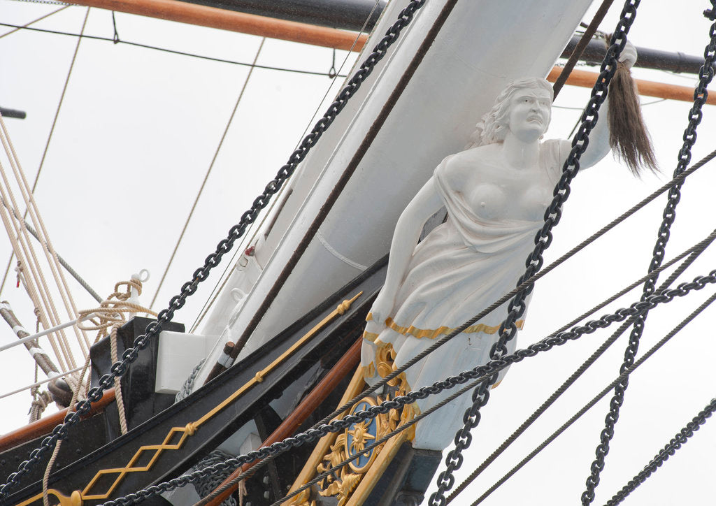 Detail of Refurbished clipper 'Cutty Sark' (1869), re-opened 25 April 2012 by Royal Museums Greenwich Photo Studio