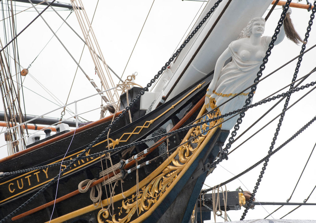 Detail of Refurbished clipper 'Cutty Sark' (1869), re-opened 25 April 2012 by National Maritime Museum