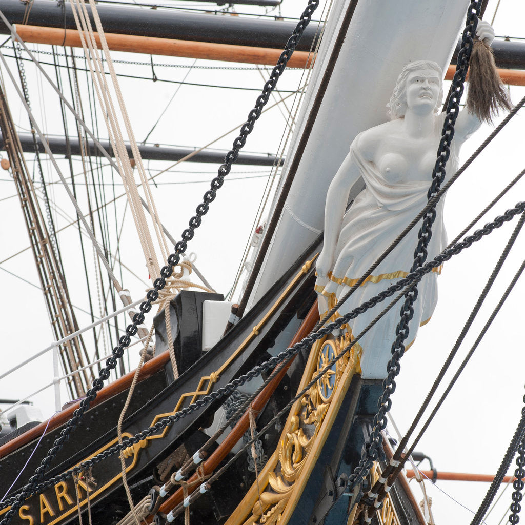 Detail of Refurbished clipper 'Cutty Sark' (1869), re-opened 25 April 2012 by Royal Museums Greenwich Photo Studio