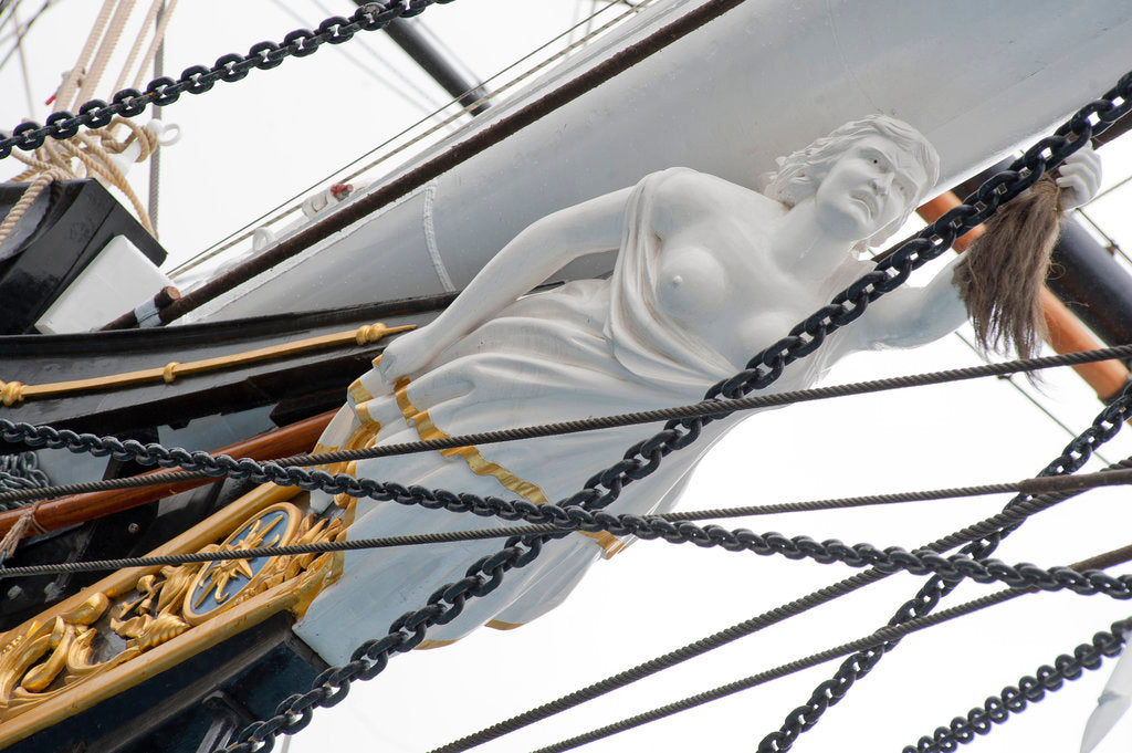Detail of Refurbished clipper 'Cutty Sark' (1869), re-opened 25 April 2012 by National Maritime Museum